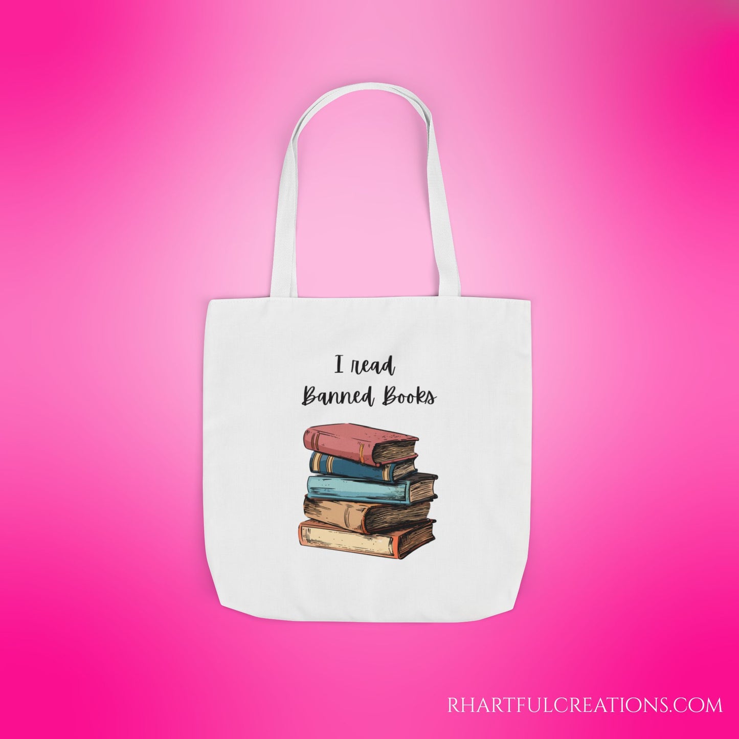I read Banned Books Canvas Tote Bag, 5-Color Straps