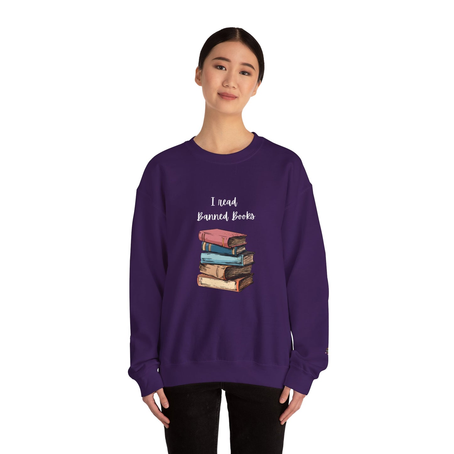 “I Read Banned Books” Unisex Crewneck Sweatshirt (More Colors)