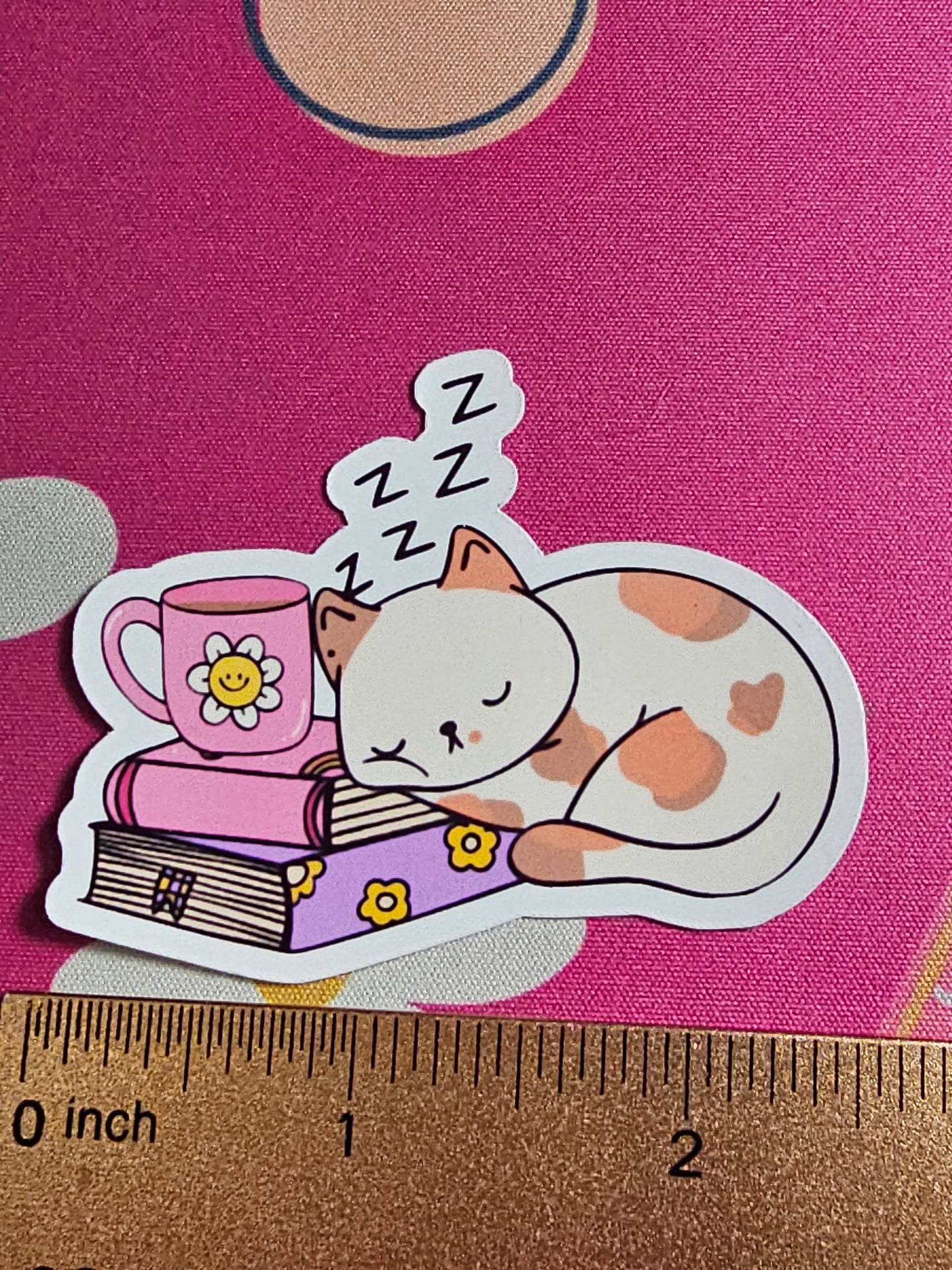 “Cat Nap & Coffee” – Sticker
