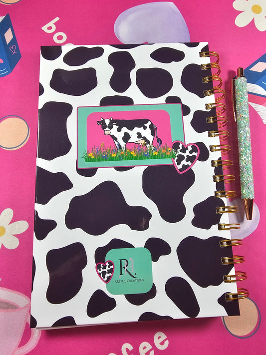 Cow Girl at Heart 6 x 9 Handmade Hard Cove Notebook