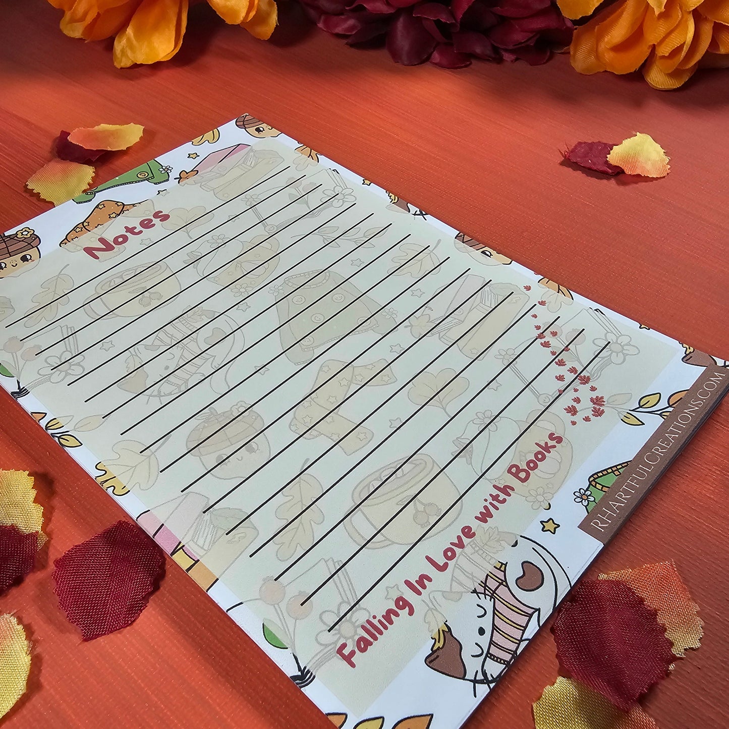 Falling in Love with Books – 4" x 6" Lined Notepad