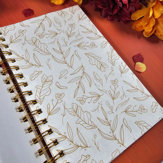 Fall Themed Book 100 Book Review Journal Hardcover