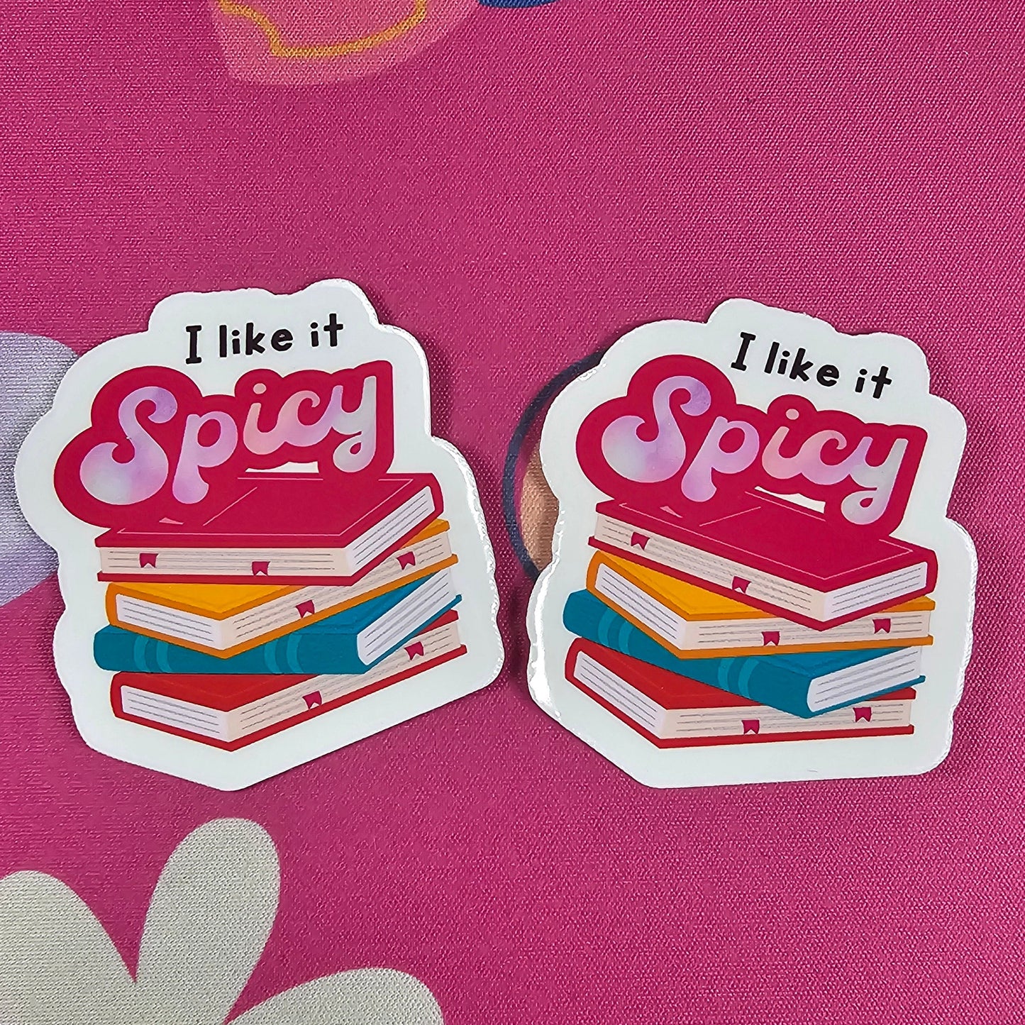 I Like It Spicy Book Sticker | Funny Romance Book Lover Gift | Handmade Bookish Vinyl Decal for Spicy Readers