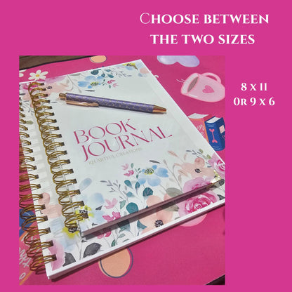 Watercolor Flowers, Book Journal (Hard or Soft Cover)