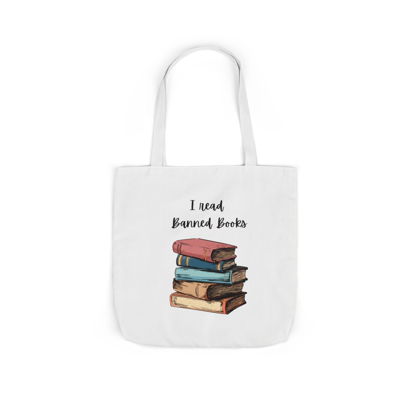 I read Banned Books Canvas Tote Bag, 5-Color Straps