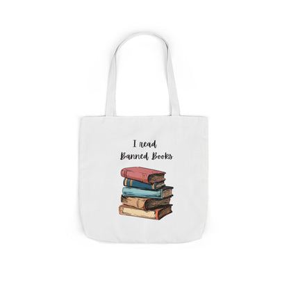 I read Banned Books Canvas Tote Bag, 5-Color Straps