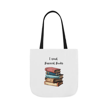I read Banned Books Canvas Tote Bag, 5-Color Straps