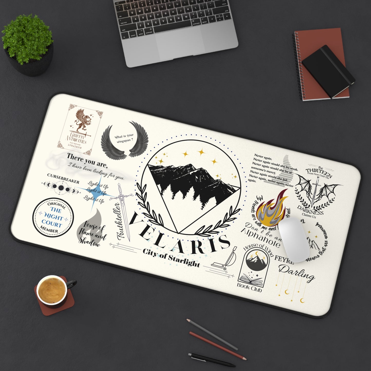 S.J. Maas Universe, Mouse Pad/Desk Mat (16" X 32")