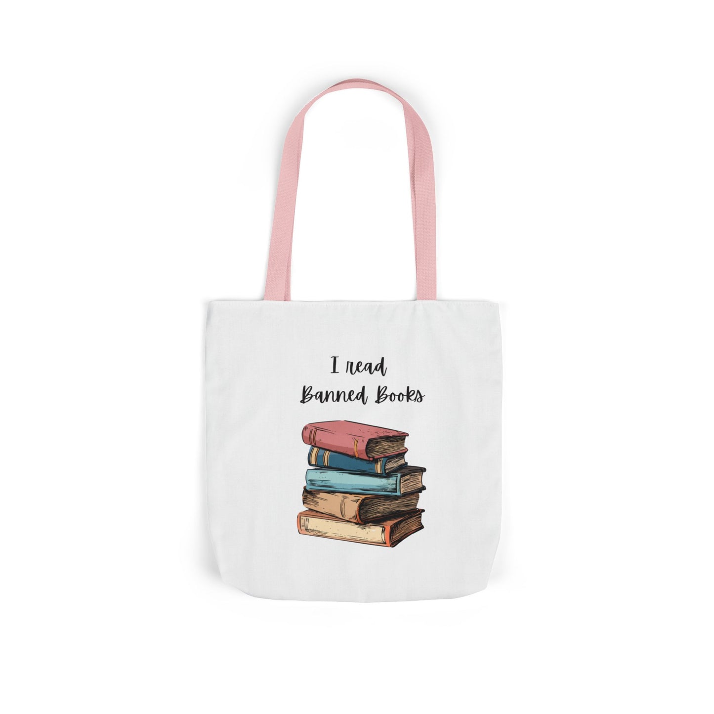 I read Banned Books Canvas Tote Bag, 5-Color Straps
