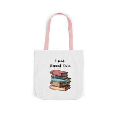 I read Banned Books Canvas Tote Bag, 5-Color Straps