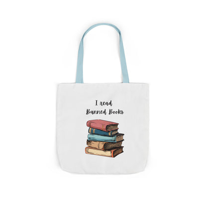 I read Banned Books Canvas Tote Bag, 5-Color Straps