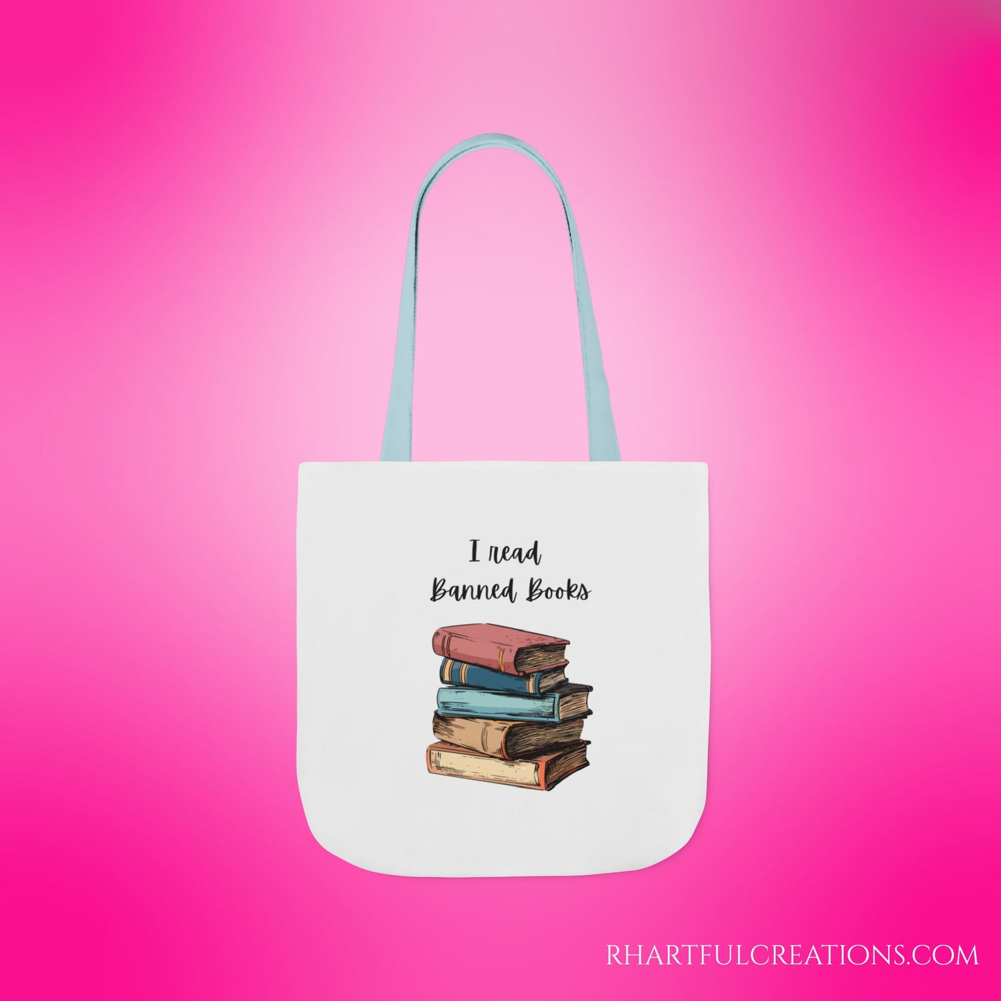 I read Banned Books Canvas Tote Bag, 5-Color Straps