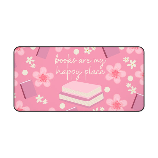 Books Are My Happy Place, Mouse Pad/ Desk Mat