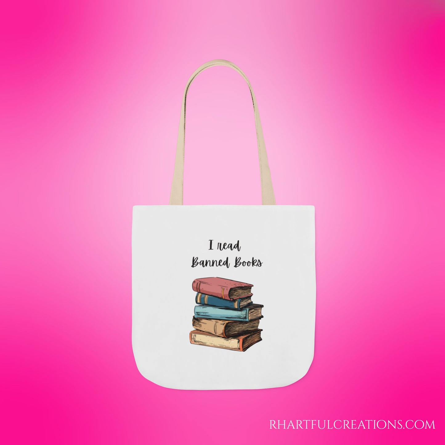 I read Banned Books Canvas Tote Bag, 5-Color Straps