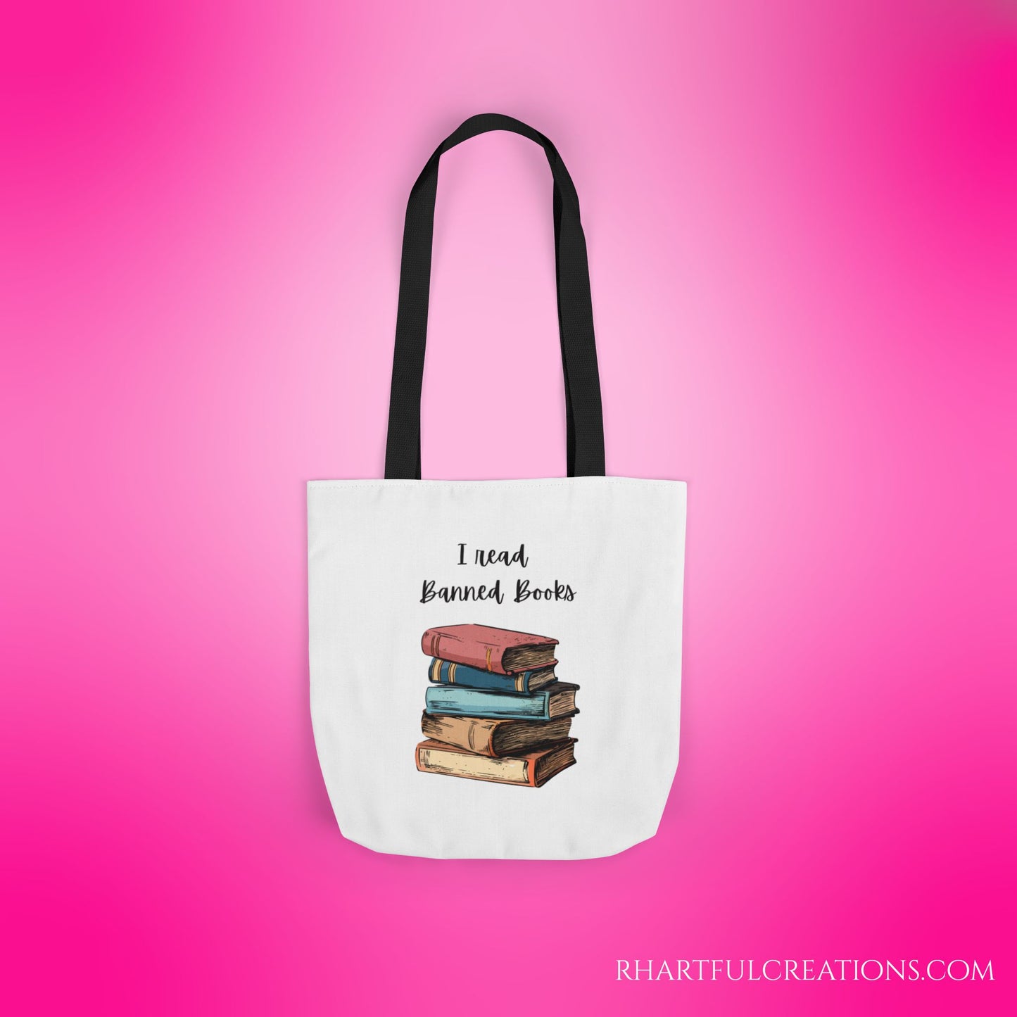 I read Banned Books Canvas Tote Bag, 5-Color Straps