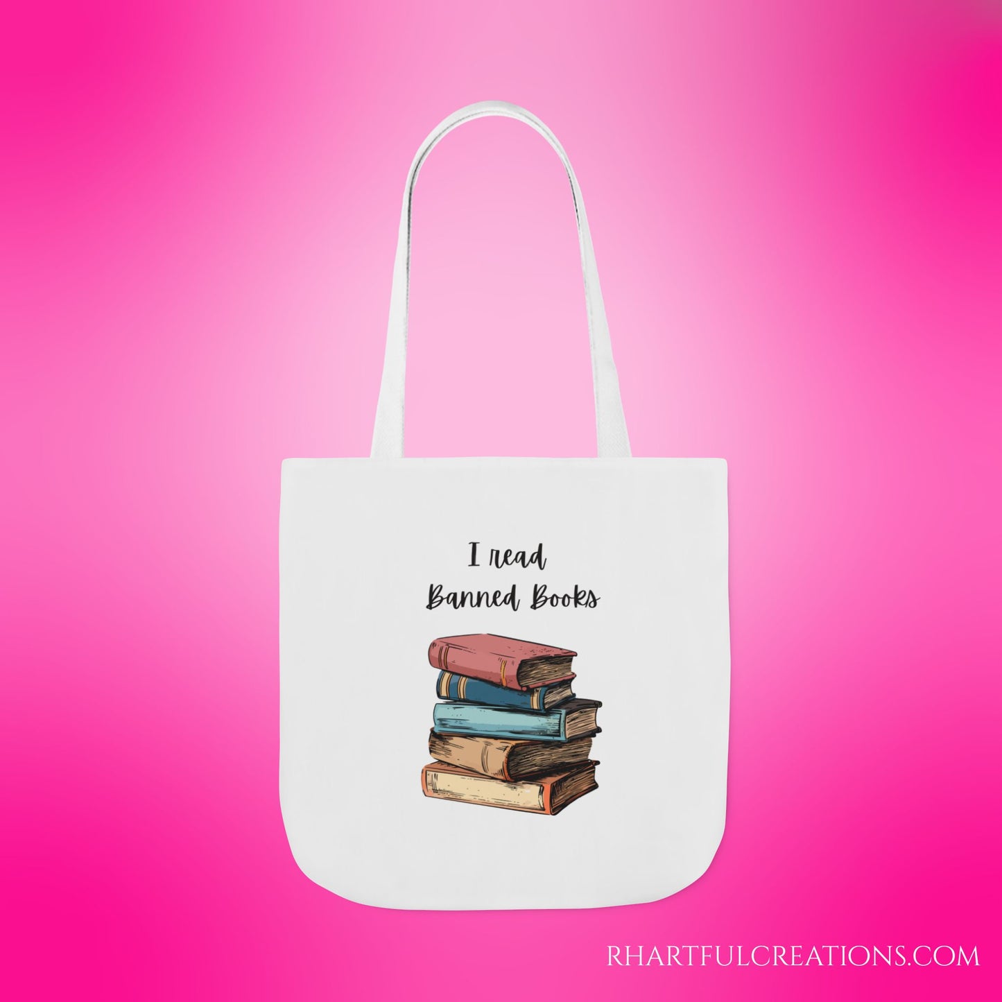 I read Banned Books Canvas Tote Bag, 5-Color Straps