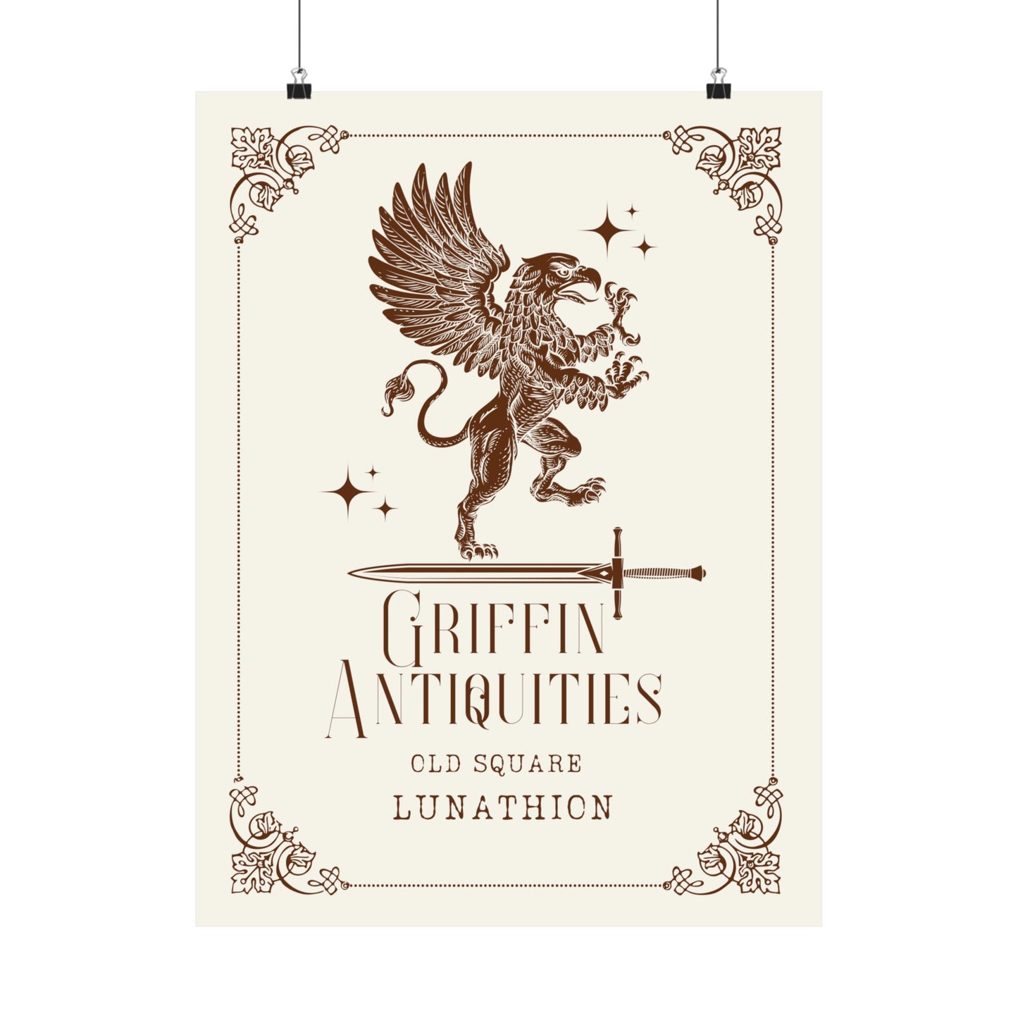 Griffin Antiquities, Matte Poster