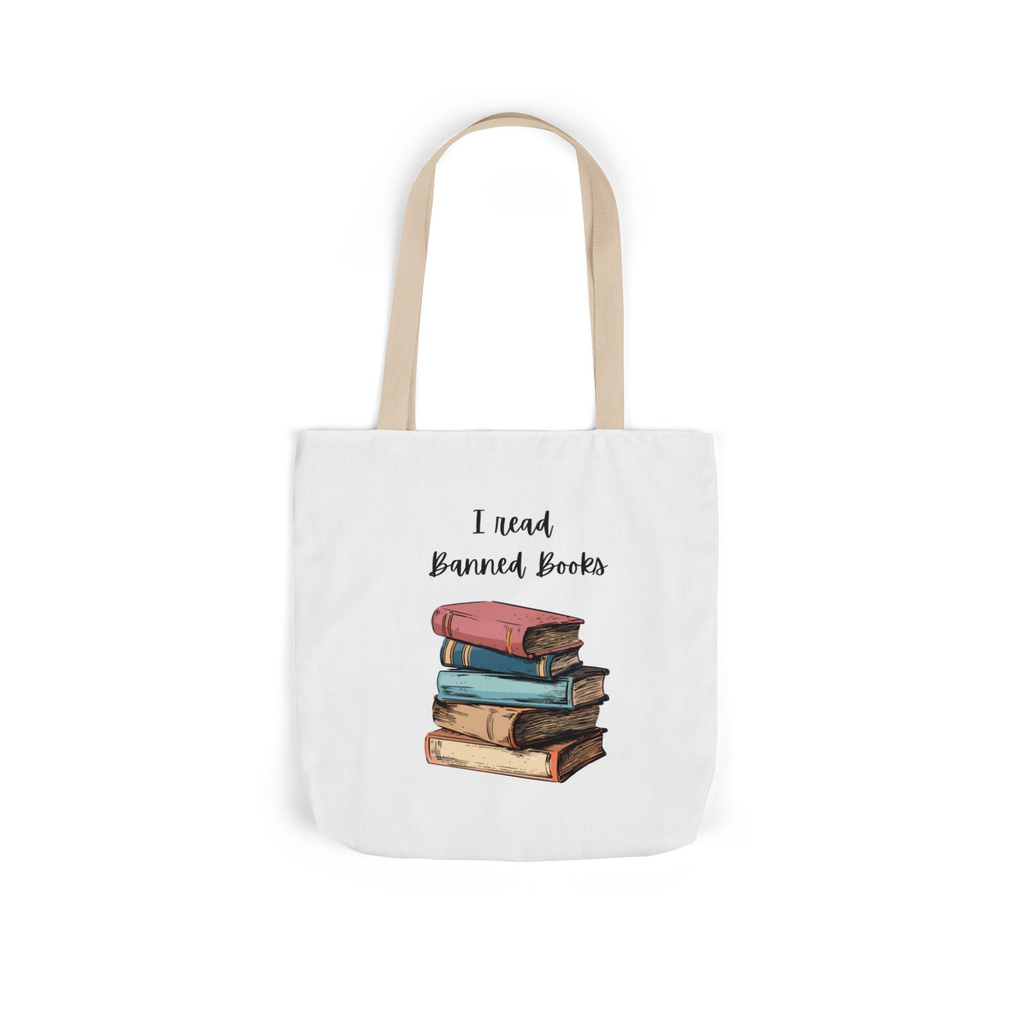 I read Banned Books Canvas Tote Bag, 5-Color Straps