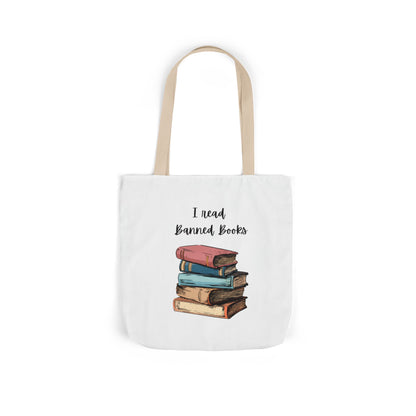 I read Banned Books Canvas Tote Bag, 5-Color Straps