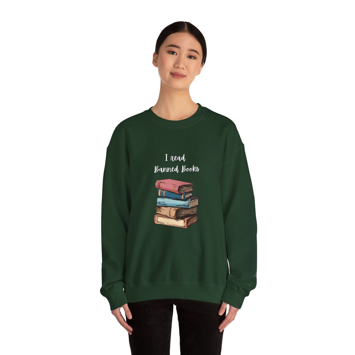 “I Read Banned Books” Unisex Crewneck Sweatshirt (More Colors)
