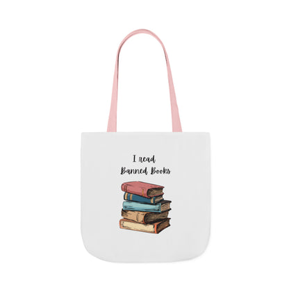 I read Banned Books Canvas Tote Bag, 5-Color Straps
