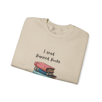 “I Read Banned Books” Unisex Crewneck Sweatshirt