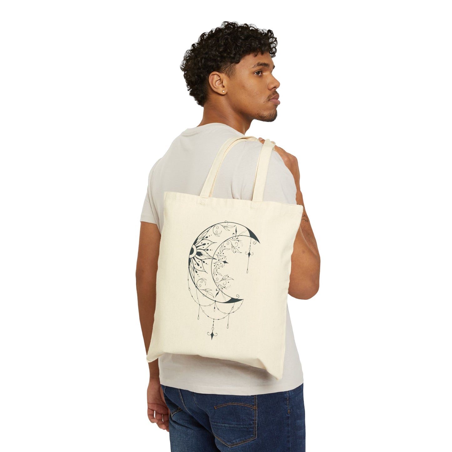 Mystic Moon, Cotton Canvas Tote Bag