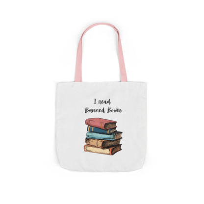 I read Banned Books Canvas Tote Bag, 5-Color Straps