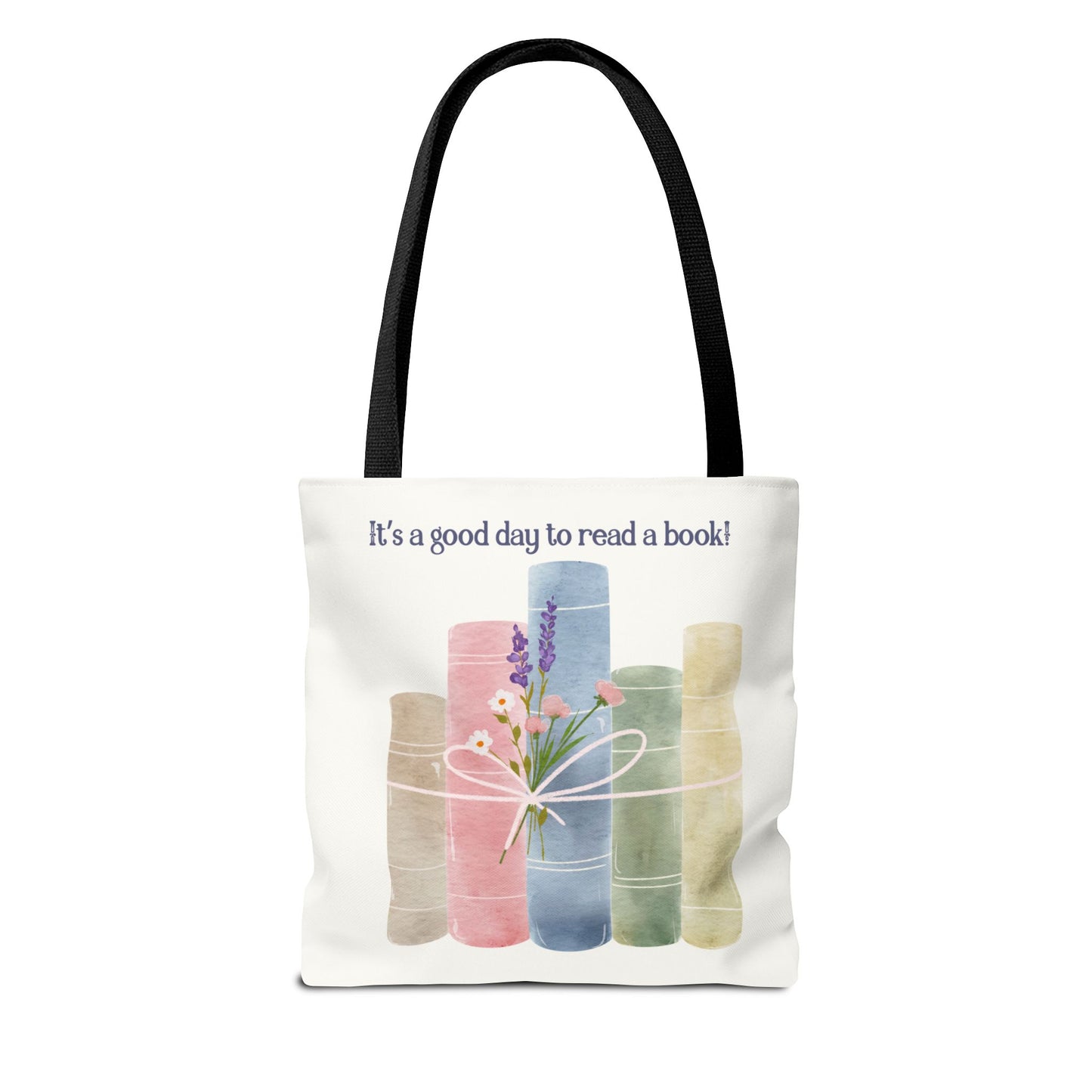 Book Lover Tote Bag, Floral Reading Bag, Cute Literary Gift for Readers