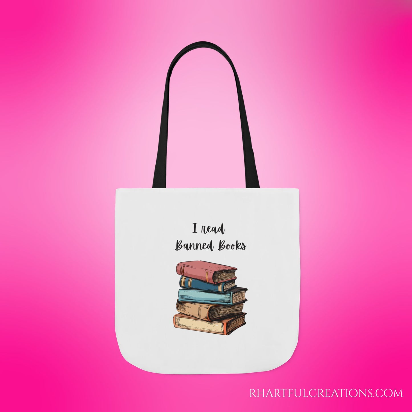 I read Banned Books Canvas Tote Bag, 5-Color Straps