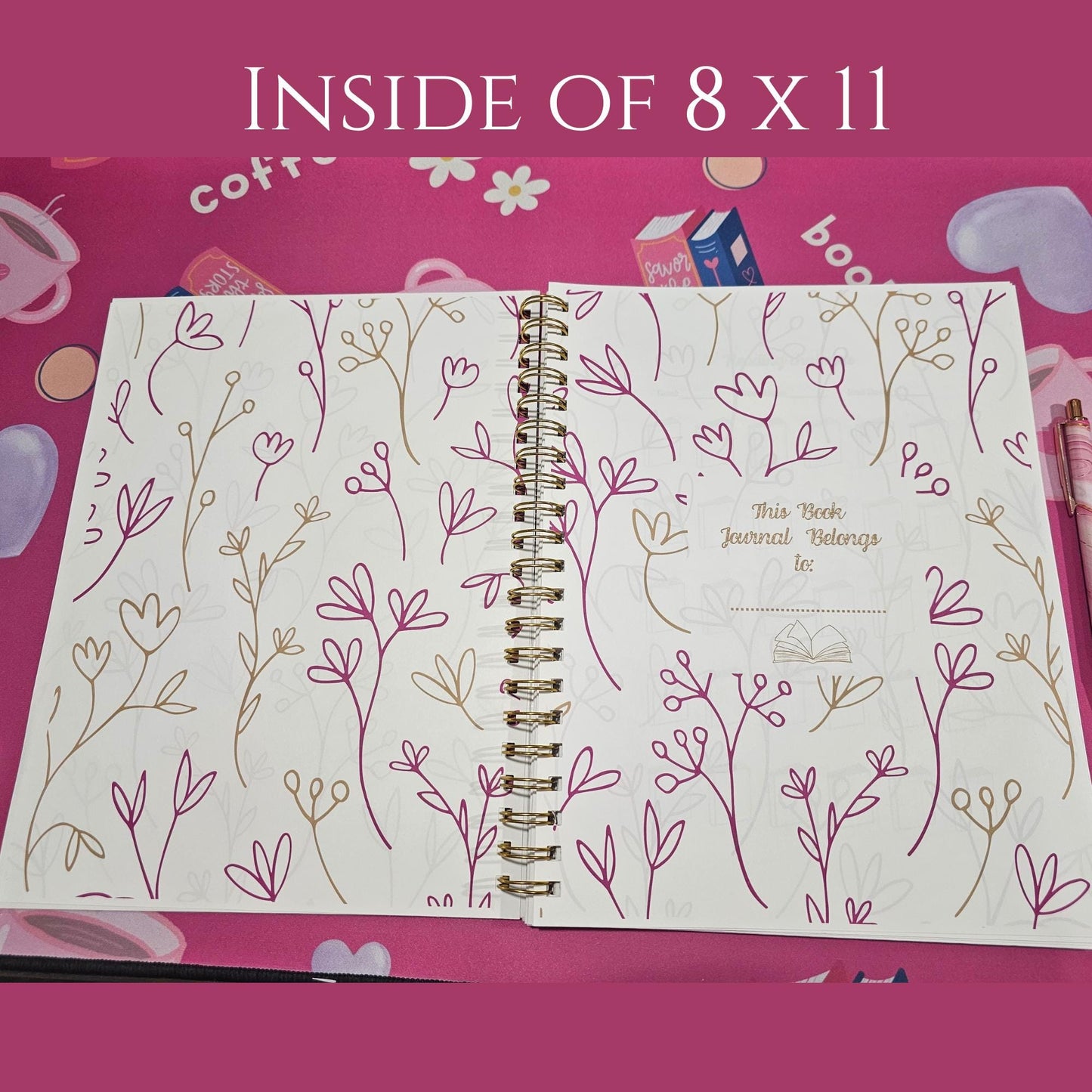 Watercolor Flowers, Book Journal (Hard or Soft Cover)