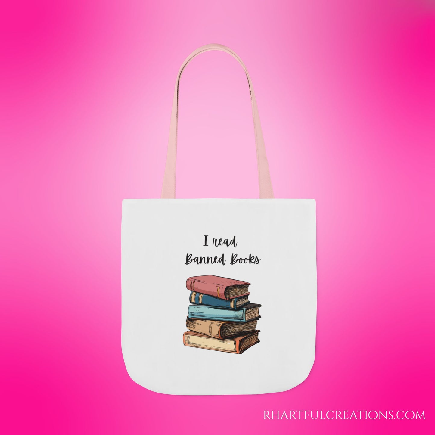 I read Banned Books Canvas Tote Bag, 5-Color Straps