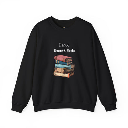 “I Read Banned Books” Unisex Crewneck Sweatshirt (More Colors)