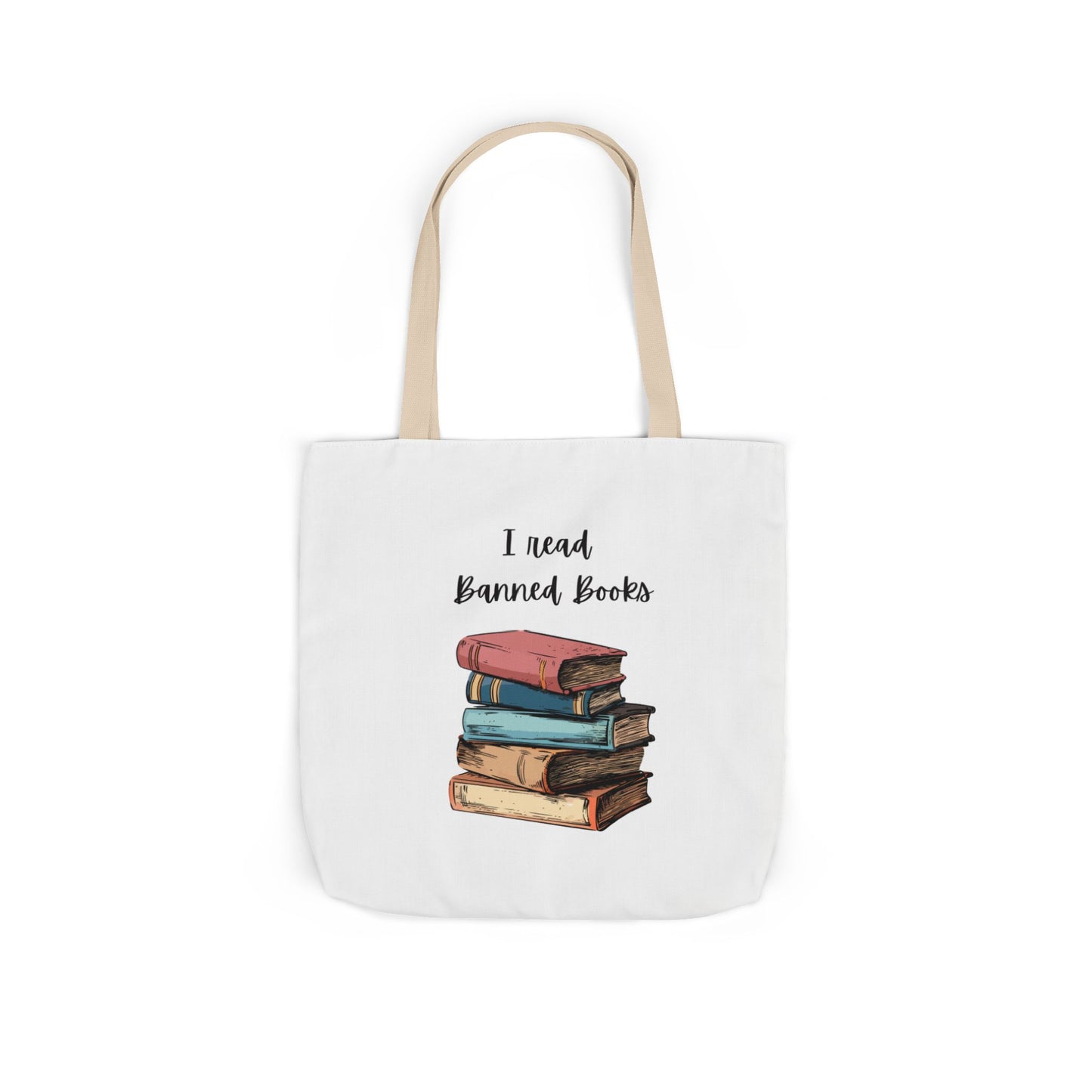 I read Banned Books Canvas Tote Bag, 5-Color Straps