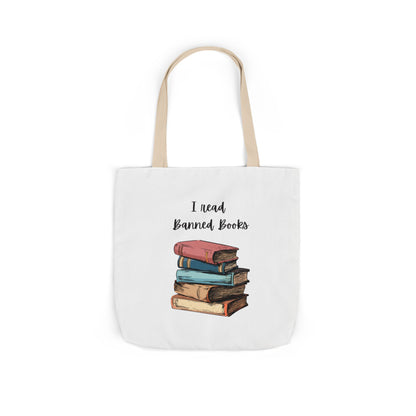 I read Banned Books Canvas Tote Bag, 5-Color Straps