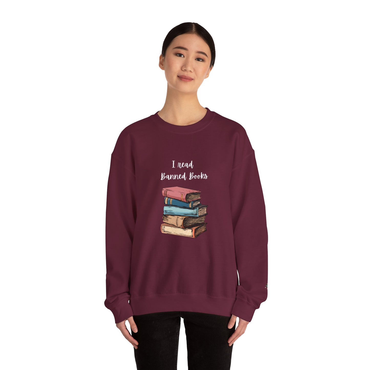 “I Read Banned Books” Unisex Crewneck Sweatshirt (More Colors)
