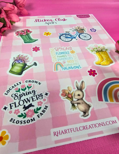 Monthly Sticker Club Subscription | Exclusive Handmade Stickers (Limited Edition) | RH Artful Creations