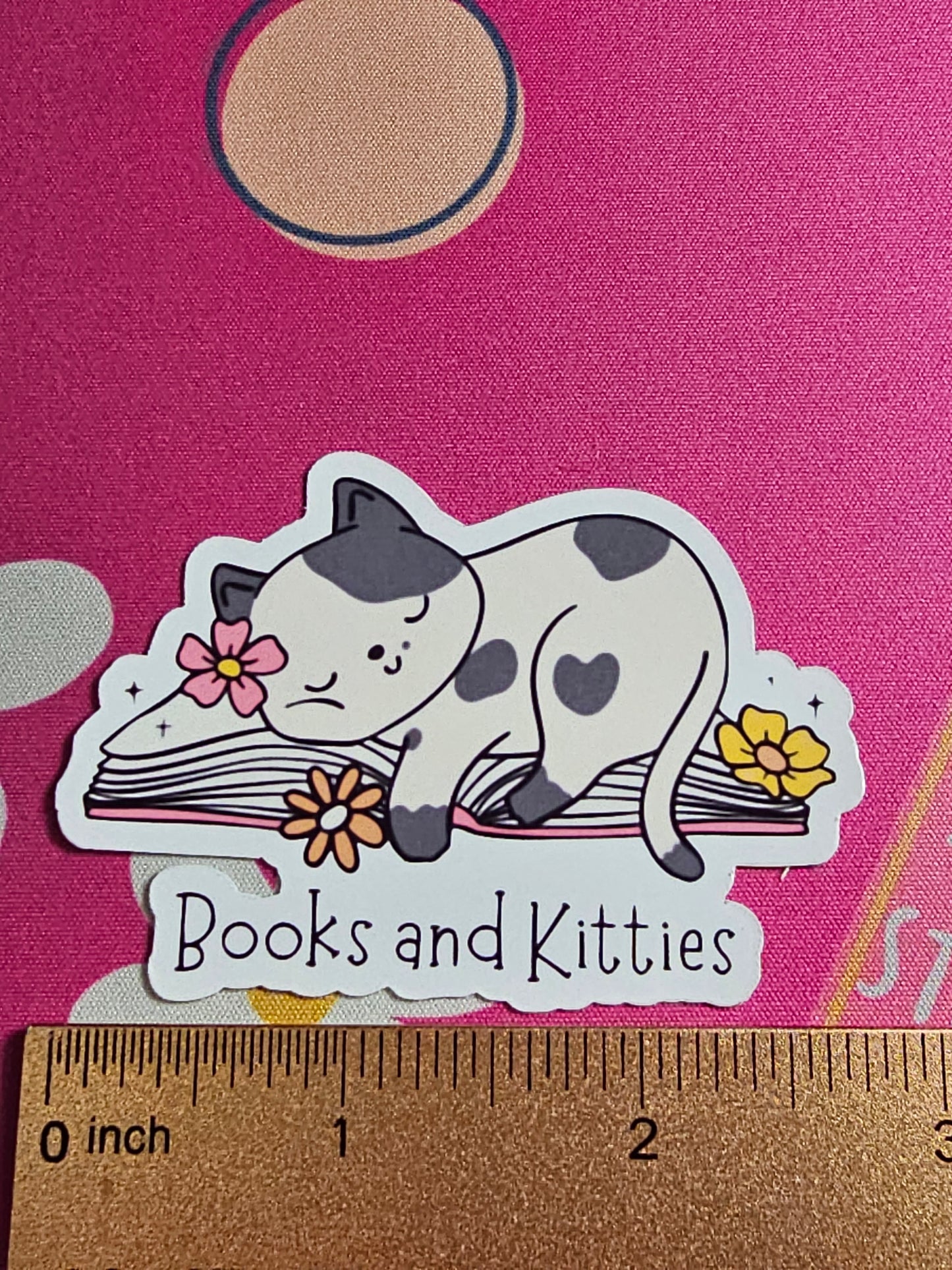 “Books and Kitties” – Sticker