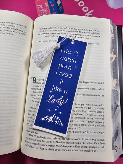 Classy Bookmarker, Quirky Book Marker, Reading Accessories, Funny Bookmark, Gift Idea, Don't Watch Porn, Read It Like Lady, Glossy Finished