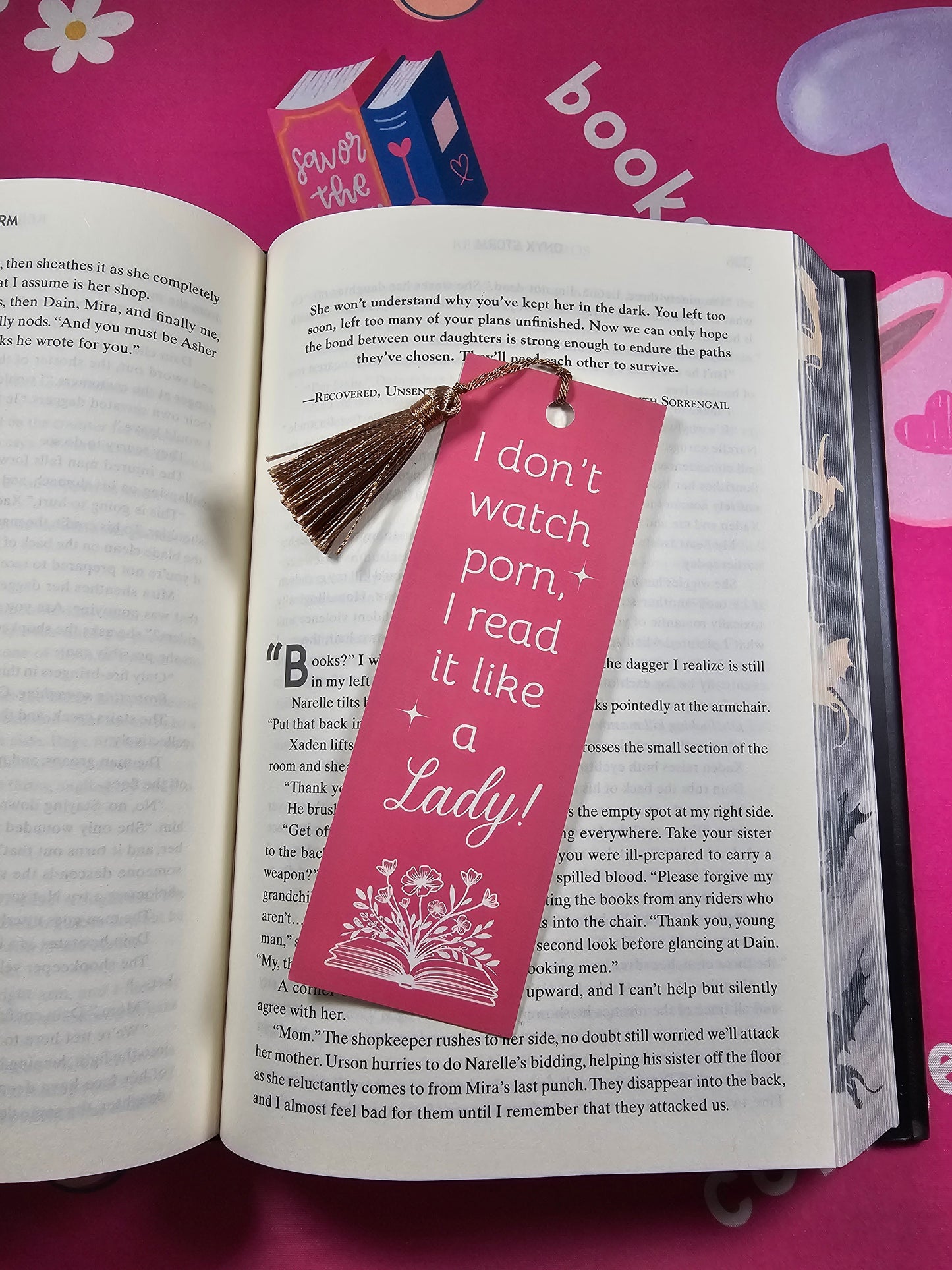 Classy Bookmarker, Quirky Book Marker, Reading Accessories, Funny Bookmark, Gift Idea, Don't Watch Porn, Read It Like Lady, Glossy Finished