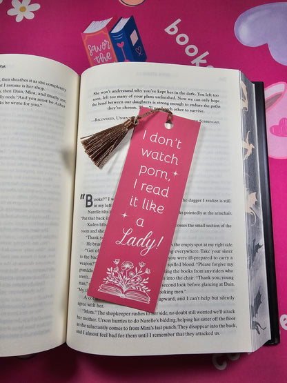 Classy Bookmarker, Quirky Book Marker, Reading Accessories, Funny Bookmark, Gift Idea, Don't Watch Porn, Read It Like Lady, Glossy Finished