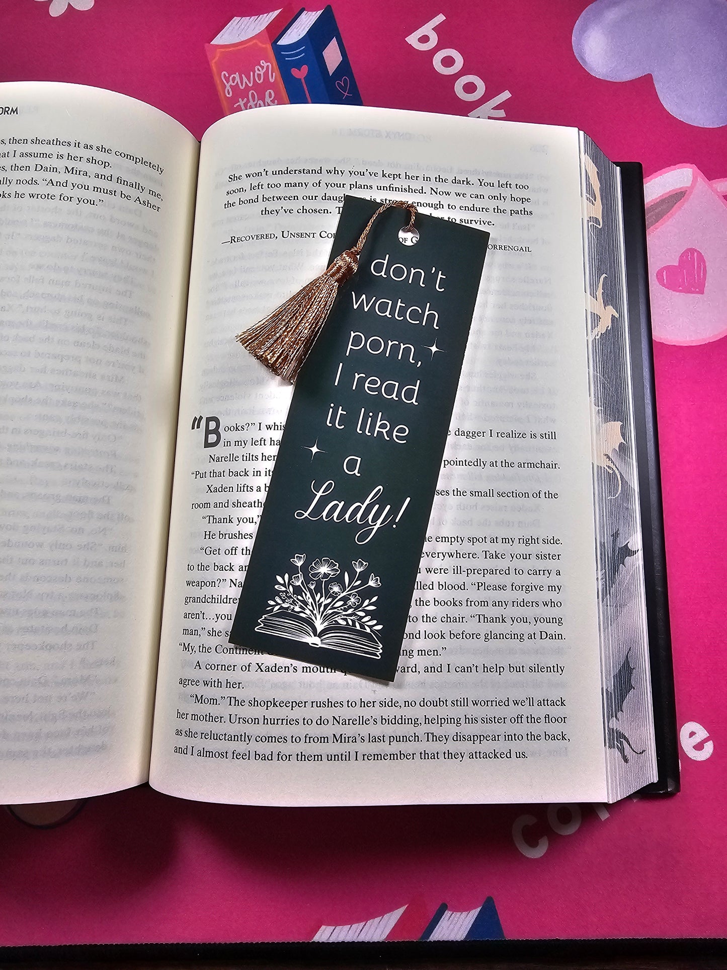Classy Bookmarker, Quirky Book Marker, Reading Accessories, Funny Bookmark, Gift Idea, Don't Watch Porn, Read It Like Lady, Glossy Finished