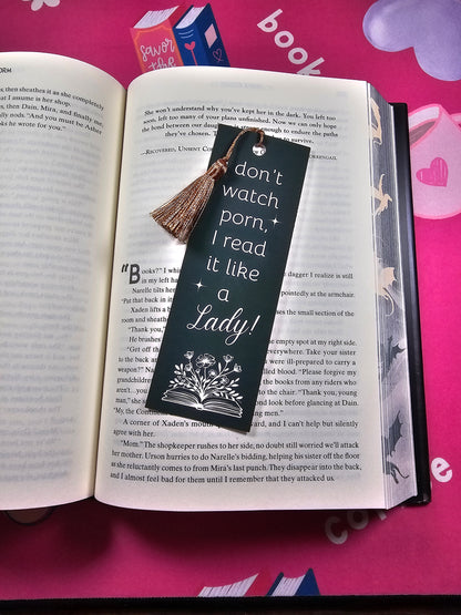 Classy Bookmarker, Quirky Book Marker, Reading Accessories, Funny Bookmark, Gift Idea, Don't Watch Porn, Read It Like Lady, Glossy Finished