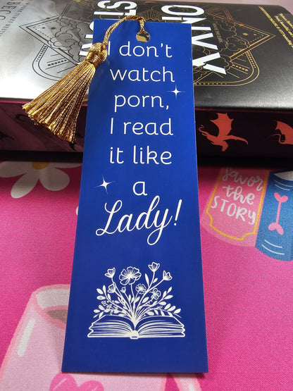 Classy Bookmarker, Quirky Book Marker, Reading Accessories, Funny Bookmark, Gift Idea, Don't Watch Porn, Read It Like Lady, Glossy Finished