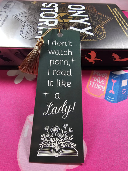 Classy Bookmarker, Quirky Book Marker, Reading Accessories, Funny Bookmark, Gift Idea, Don't Watch Porn, Read It Like Lady, Glossy Finished
