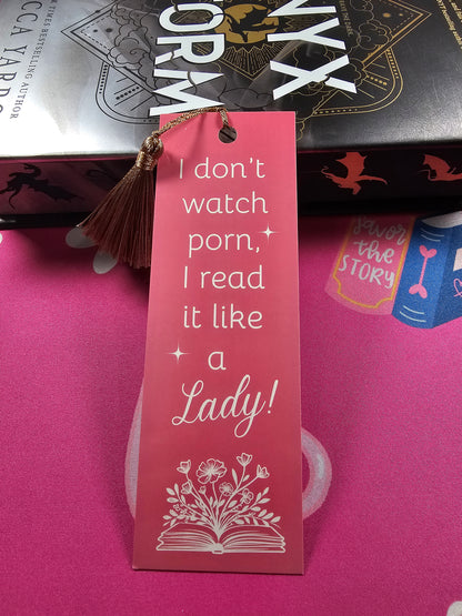 Classy Bookmarker, Quirky Book Marker, Reading Accessories, Funny Bookmark, Gift Idea, Don't Watch Porn, Read It Like Lady, Glossy Finished