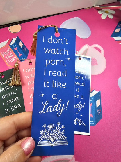 Classy Bookmarker, Quirky Book Marker, Reading Accessories, Funny Bookmark, Gift Idea, Don't Watch Porn, Read It Like Lady, Glossy Finished