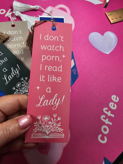 Classy Bookmarker, Quirky Book Marker, Reading Accessories, Funny Bookmark, Gift Idea, Don't Watch Porn, Read It Like Lady, Glossy Finished
