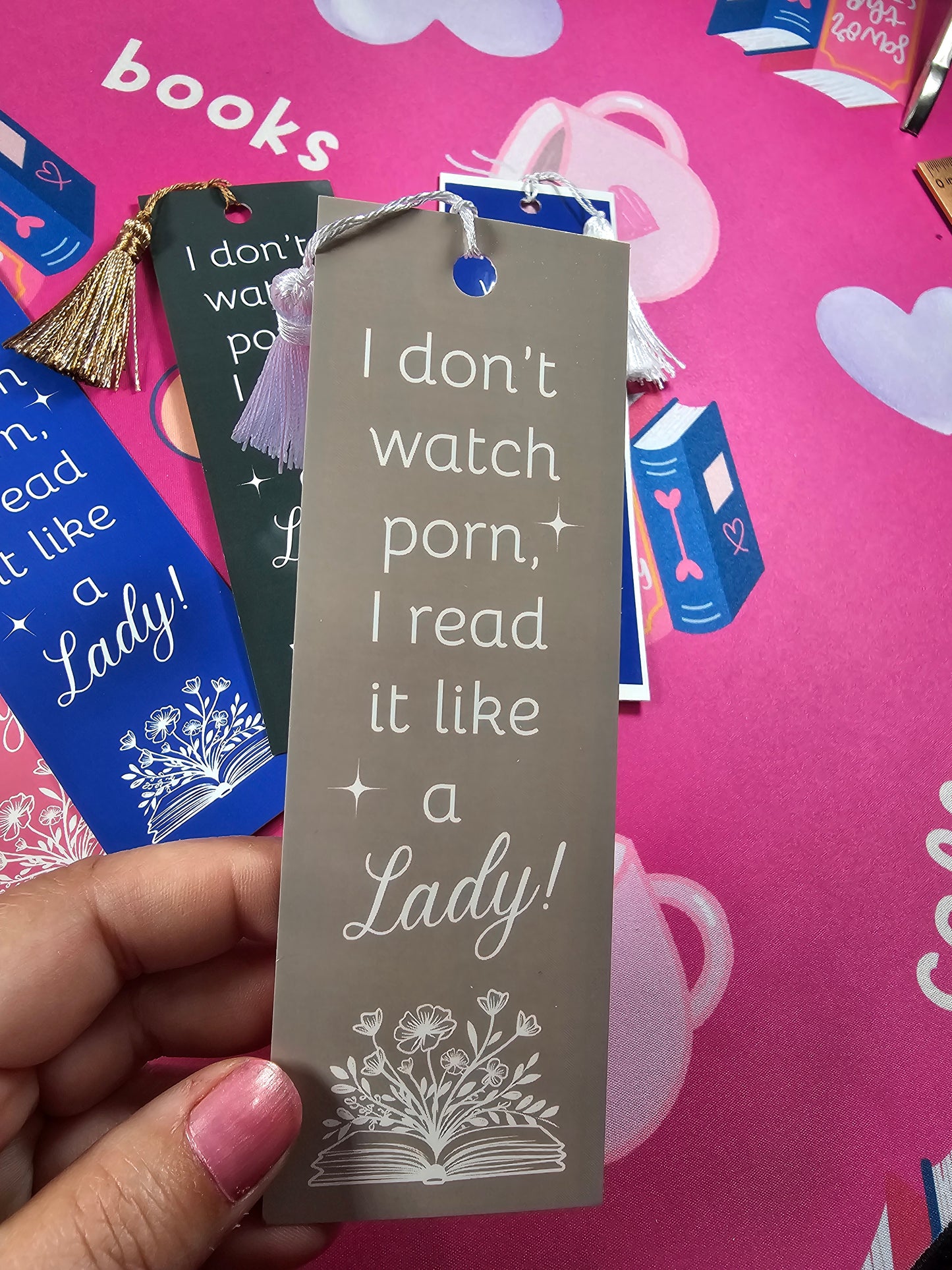 Classy Bookmarker, Quirky Book Marker, Reading Accessories, Funny Bookmark, Gift Idea, Don't Watch Porn, Read It Like Lady, Glossy Finished