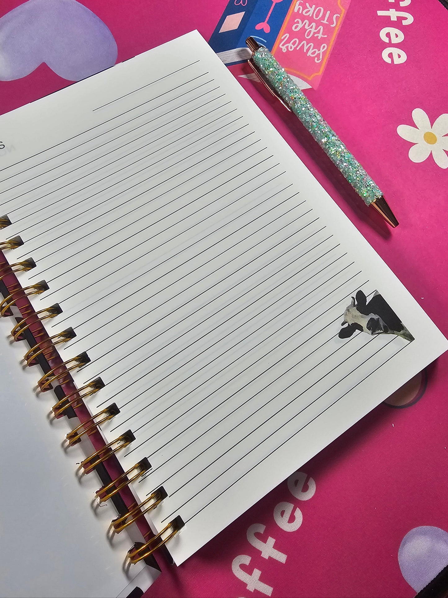 Cow Girl at Heart 6 x 9 Handmade Hard Cove Notebook